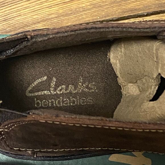 VTG Clarks Bendables Woman's Ankle Boot Brown Leather Upper 5.5M Shoes 5 1/2 M - Picture 6 of 14